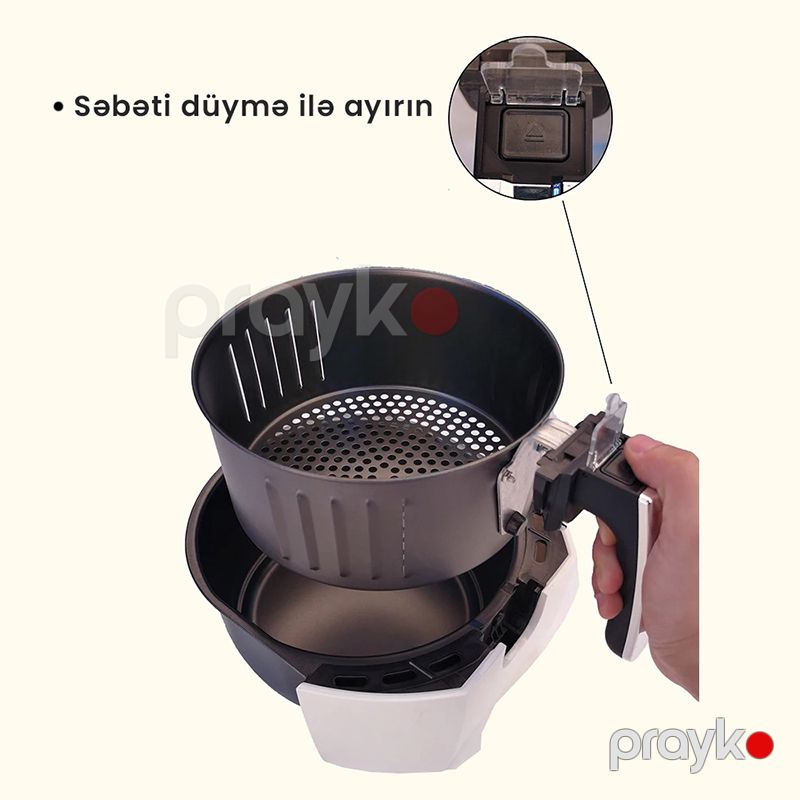 Sokany Air Fryer Yağsız 1500W 5.0 Litr Tutumlu Sokany SK-3010 Hava Fritöz — Digər mətbəx texnikası, Bakı (5)