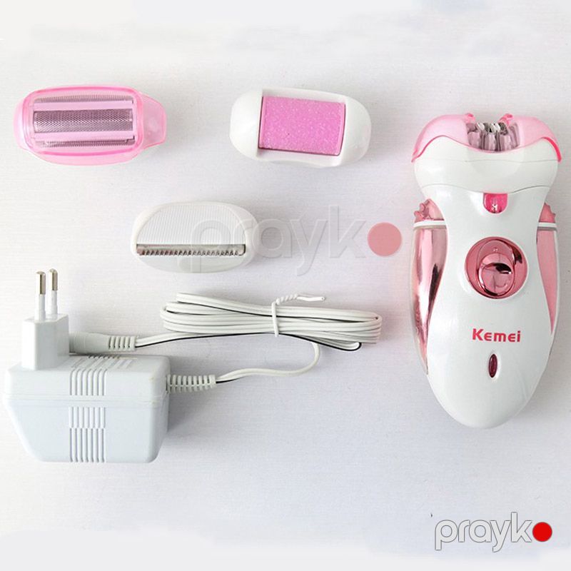 4-ü 1 Arada Elektrikli Ağrısız Epilator Qadınlar Üçün Təkrar Doldurula Bilən Protativ LED İşıqlı Ağıllı Epilyator Ayaq Təraş Aləti — Usturalar, trimmerler və epilyatorlar, Bakı (7)