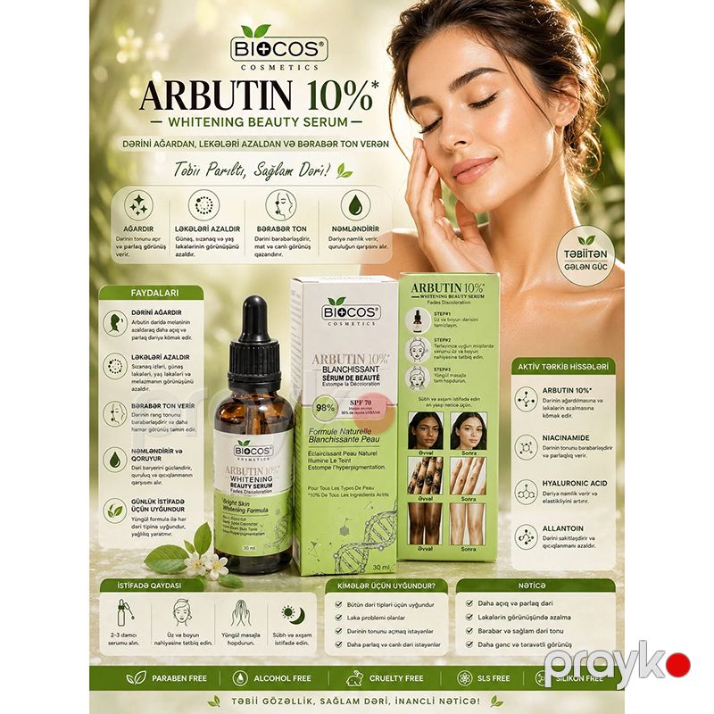 Bıocos Arbutin 10% Ağardıcı Gözəllik Serumu 30 ml — Gözəllik və səhiyyə, Bakı (2)