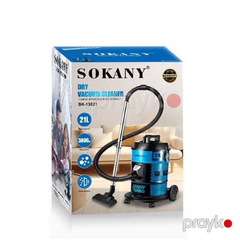 Tozsoran Sokany SK-13021 Mavi 3800 Vatt Gücündə Barabanlı Döşəmə Tozsoranı Elektrikli Tozsoran Vacuum Cleaner — Tozsoran, Bakı (7)
