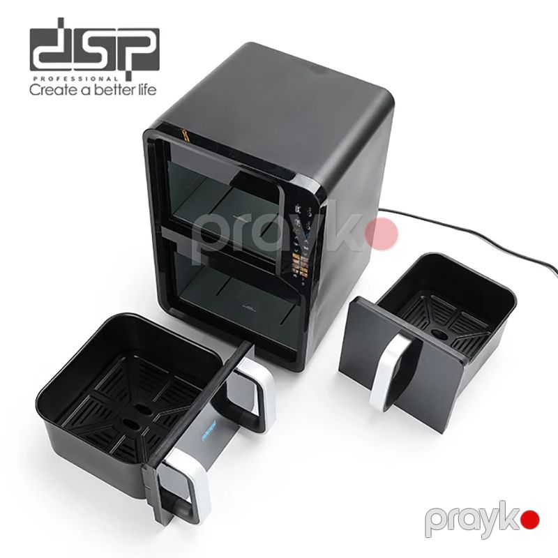 DSP İkiqat Hava Fritözü 1300 Vt Üst + 1500 Vt Alt – 12 L Tutum (5 + 7 L) KB2197 Air Frey — Ev texnikası, Bakı (4)
