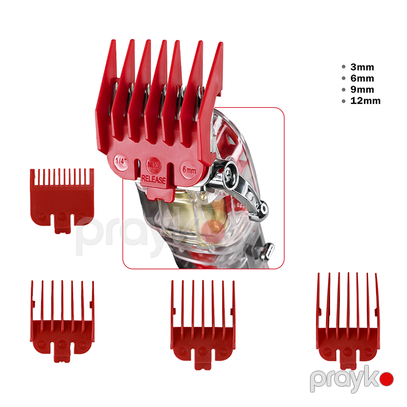 USB Sürətli Şarj Özəlliyinə Sahib Şəffaf Kemei Salon Saç Kəsmə Maşını Kişilər Üçün Peşəkar Şəffaf Trimmer Qırmızı — Usturalar, trimmerler və epilyatorlar, Bakı (4)