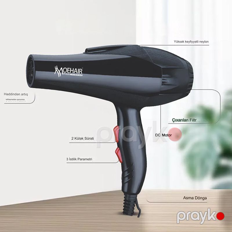 Moehair MO-7121 Saç Quruducu Fen Saç Şəkilləndirici Fen Hava Feni — Fən, Bakı (5)