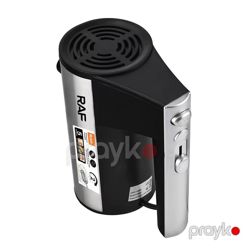 RAF Elektrikli Əl Mikser, 450W Güc, Qara və Gümüş, R-6629, Mətbəx Cihazı RAF R.6629 5 pilləli çırpıcı Mikser — Blenderlər, xırdalayanlar və mikserlər, Bakı (6)