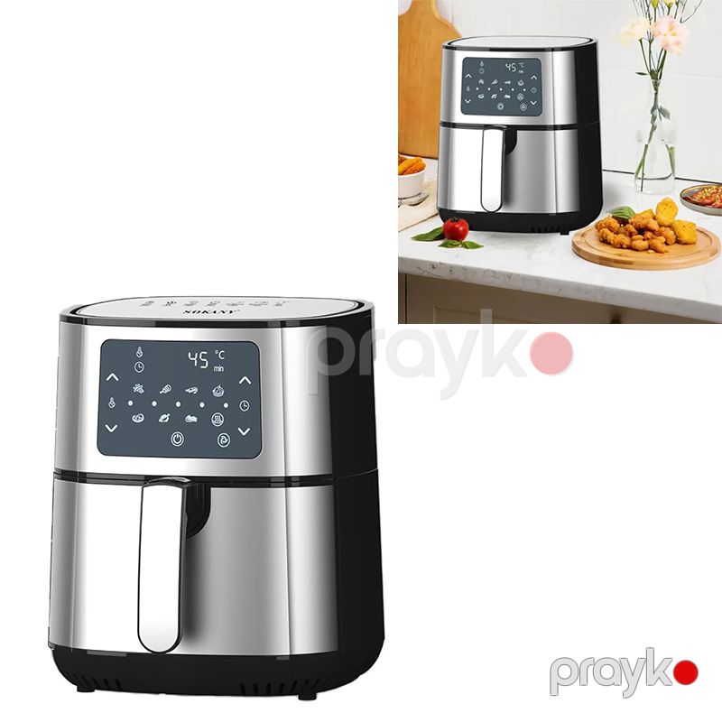 LED Sensor Ekranlı Sokany, Air Fryer 7L 1700W Gümüş Hava Fritözü Çoxfunksiyalı Rəqəmsal Yağsız Fritöz Sk-Zg-8048 — Digər mətbəx texnikası, Bakı (6)