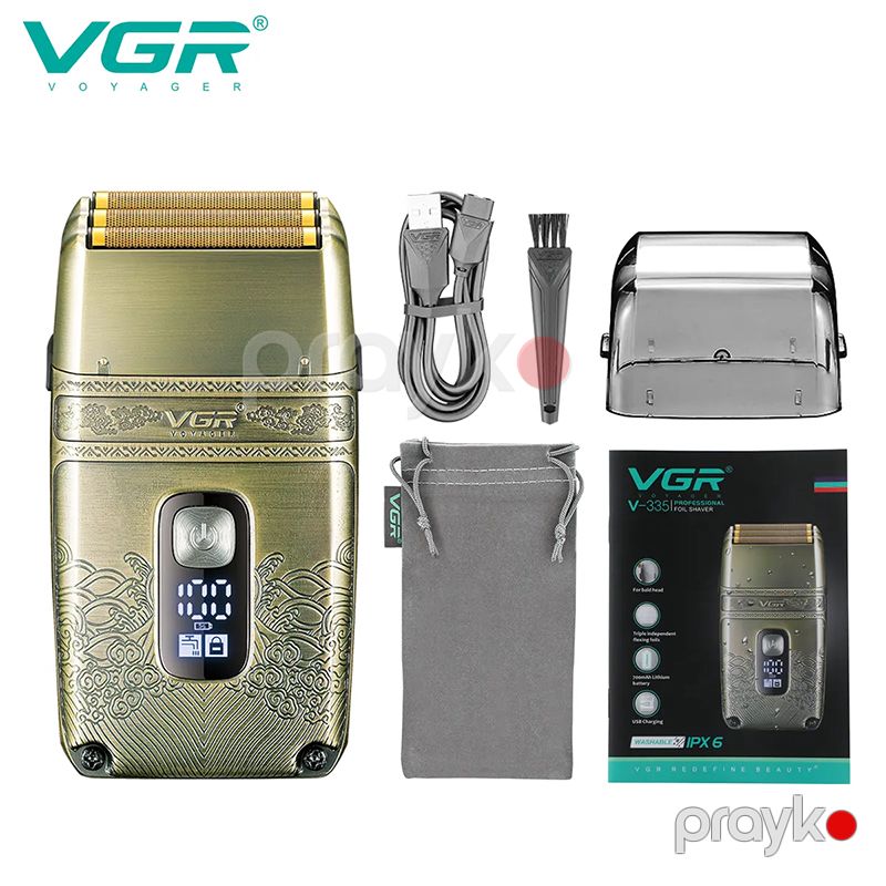VGR V-335 Təraş Maşını Kişilər Üçün Yuyula Bilən Təkrar Doldurulan Peşəkar Təraş Maşını Trimmer — Usturalar, trimmerler və epilyatorlar, Bakı (3)