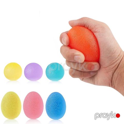 Əl Məşqi Üçün Power Ball Yumurta Formalı Rəngli Əl Məşq Topları Masaj Funksiyalı Yumuşaq Espander Masaj Topu — Bakı
