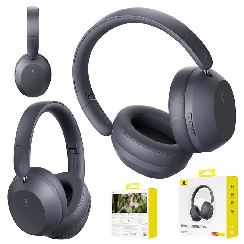 Baseus Bass 30 Max Simsiz Qulaqlıq Wireless Headphones Twilight Grey — Telefonlar və qadjetlər, Bakı (4)