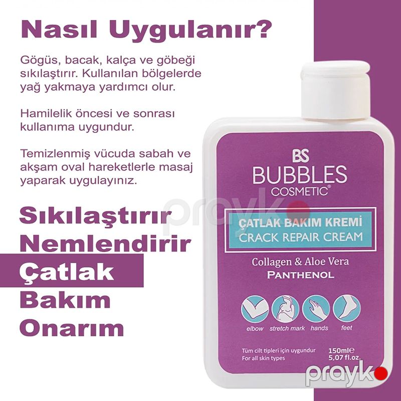 Bütün Bədən İstifadəsi Üçün Uygun Çatlara Qarşı Bitki Mənşəli Bs Bubbles Kosmetik Krem ​​150ml — Gözəllik və səhiyyə, Bakı (6)