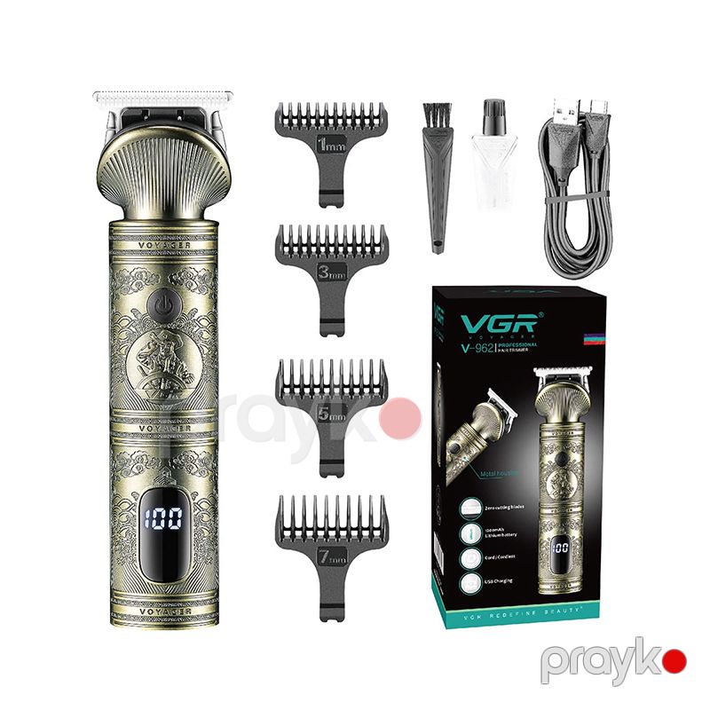VGR V-962 Professional Simsiz Pro VGR Trimmer Kişi Saç Saqqal Kəsici Rəqəmsal Hair Crepper — Usturalar, trimmerler və epilyatorlar, Bakı (2)