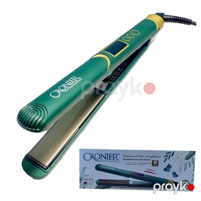 Cronier Saç Düzləşdirici Cr-971 Cronıer Professional Saç Düzləşdiricisi CR-971 Yaşıl Fen — Fən, Bakı (5)
