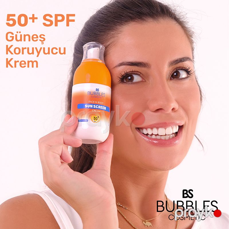 Bs Bubbles Cosmetic Spf 50 Günəşdən Yüksək Qoruma və 48 Saat Nemlendirme Özəllikli 100ml Günəş Kremi — Gözəllik və səhiyyə, Bakı (2)