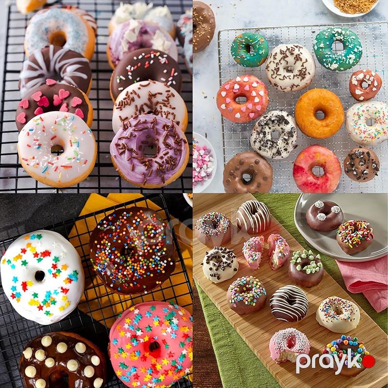 Bənövşəyi Mavi rengli Donuts üçün Silikon Qəlib 6 Yeri olan silikon keks qabı yapışmayan ponçik qəlibi — Qablar və mətbəx əşyaları, Bakı (7)
