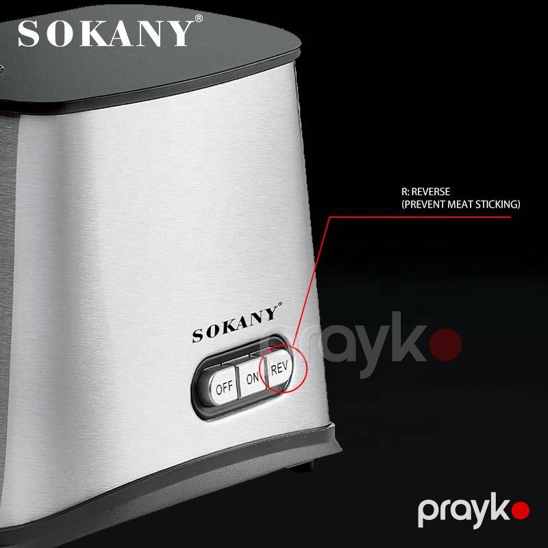 Sokany SK-06032 Paslanmayan Polad Elektrikli Ətçəkən 3000W güclü ət çəkən maşını — Digər mətbəx texnikası, Bakı (5)