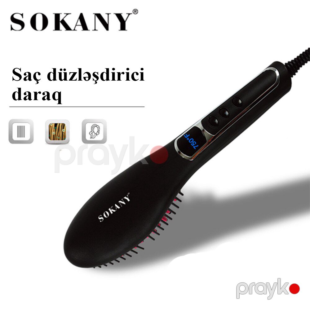 Sokany HS-053 Professional Elektrikli Saç Düzləşdirici Daraq — Fən, Bakı (3)