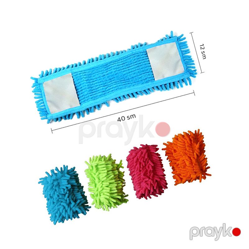4 Ədəd Mikrofiber Mop Başlığı Pol Silən Əsgisi Şvabra Paspas Başlıqları Yuyula bilən Pol Əsgisi 40sm — Mallar, Bakı (2)