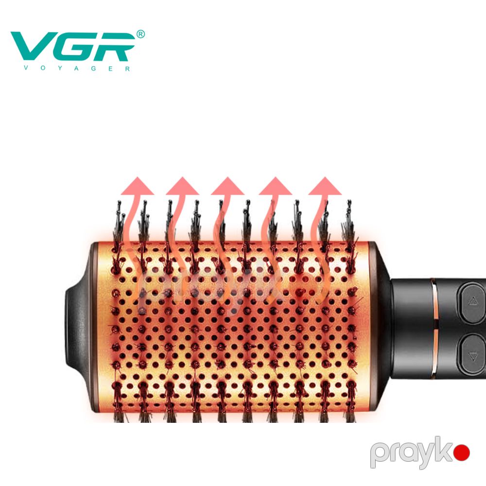 VGR V-494 Saç qurutma Feni və Həcmləndirici Fırça Bütün Saç Tipləri üçün Uyğun Düzləşdirən Daraqlı Fen 800W — Fən, Bakı (6)