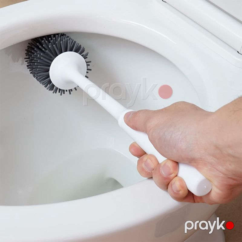 Tualet Fırçası Havalandırılan Quruducucu Silikon Tualet Fırçası Hamam Təmizləmə Fırçası Möhkəm Təmizləyici Fırçası Dəst — Mallar, Bakı (4)