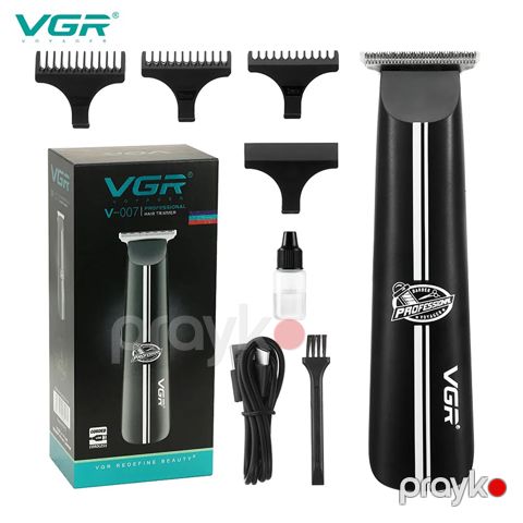 VGR 007 Kişilər üçün Professional Elektrikli Saç Kesmə Makinası USB Şarj Edilən Təraş Makası Metal Trimmer VGR V007 — Bakı