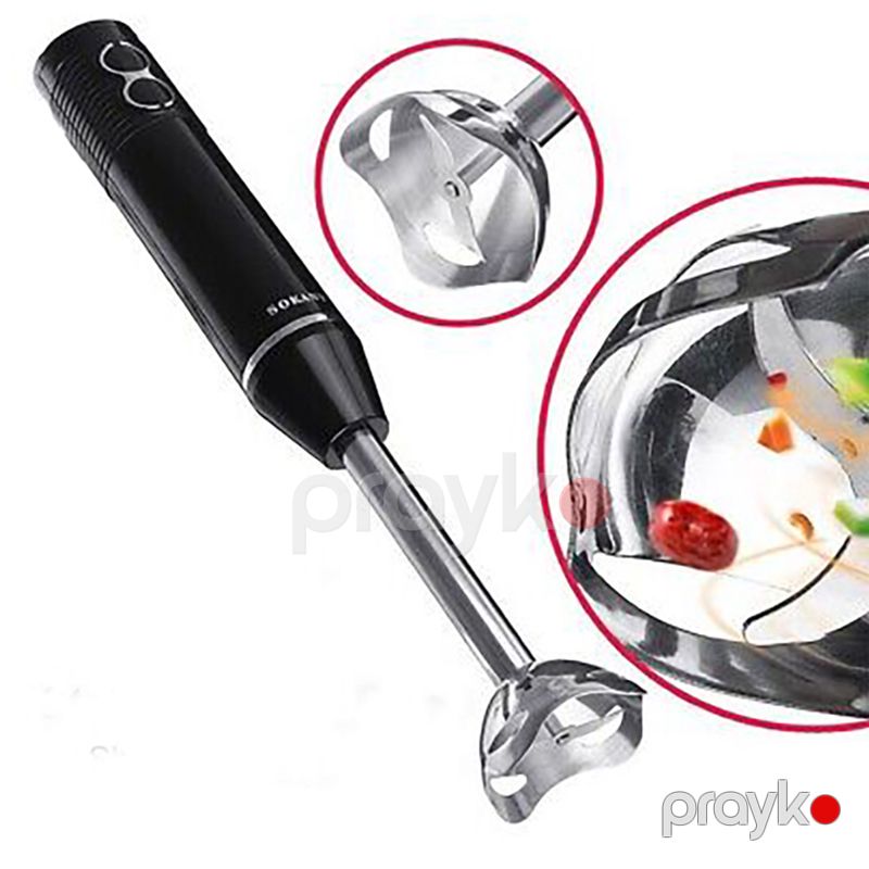 Sokany 4-ü 1-də Paslanmayan Polad Elektrikli Blender 2 Sürətli Blender Əl Mikseri Mətbəx Çırpıçısı 700ml SK-1710-4 — Blenderlər, xırdalayanlar və mikserlər, Bakı (2)