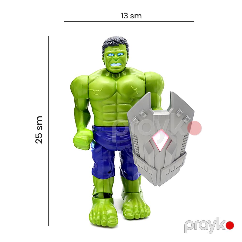 Hulk İşıqlı Səsli Super Qəhrəman Fırlanan Hərəkət Edən Oyuncaq Robot — Oyuncaqlar, Bakı (4)