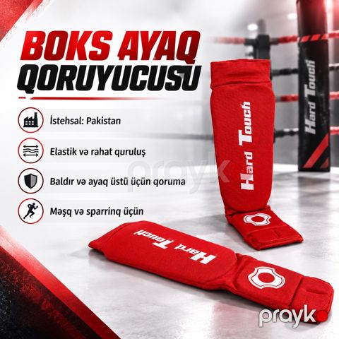 Boks qalxanı Hard Touch M qırmızı — Bakı