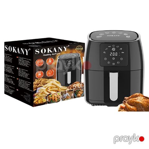 Sokany 5L Yapışmayan Çoxfunksiyalı Rəqəmsal Hava Fritözü Yağsız Bişirmə Özəllikli Sürətli Air Fryer SK-8018 — Bakı