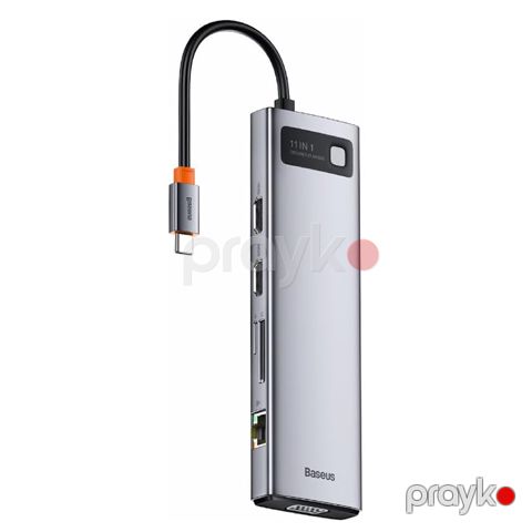 Baseus Metal Gleam Series 11-də 1 Çoxfunksiyalı Tip C Hdmi Çoxfunksiyalı Metal Gleam Series — Bakı