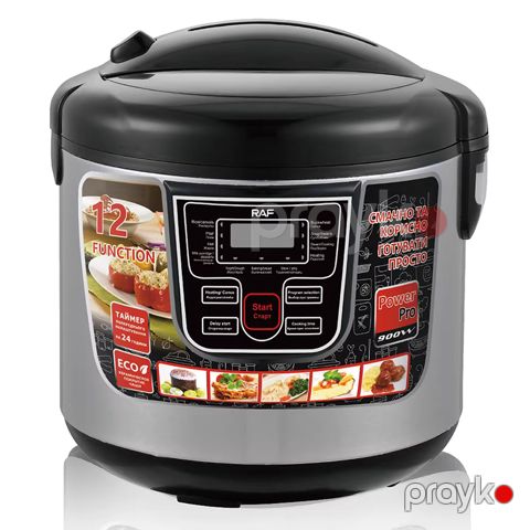 RAF R.166 Elektrikli Qazan Led Displeyli Qazan Airfryer 900W Parovarka Davamlı Buxar Qazani — Bakı