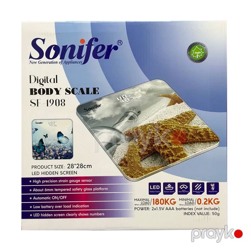 Sonifer SF-1908 Bədən tərəzisi Rengli Dizaynı Portativ Çəki Bədən Yağ Balansı Rəqəmsal Elektron Tərəzi — Tərəzi, Bakı (6)