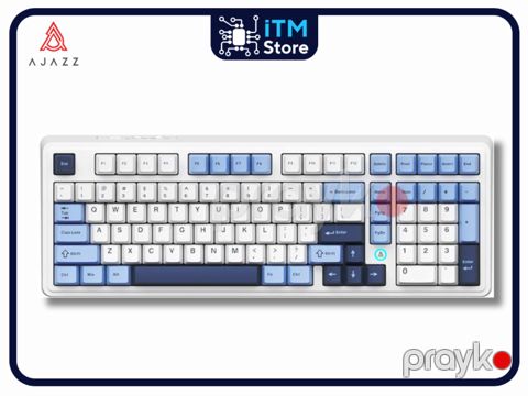 Ajazz AK980 Blue White Dark Blue — Bakı
