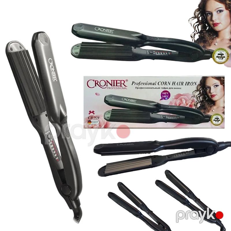 Cronıer Buruq Feni CR-928 Saç Burma Feni Professional Saç Buruq Feni Qara Cronier CR-928 Su Dalğası Feni — Fən, Bakı (4)