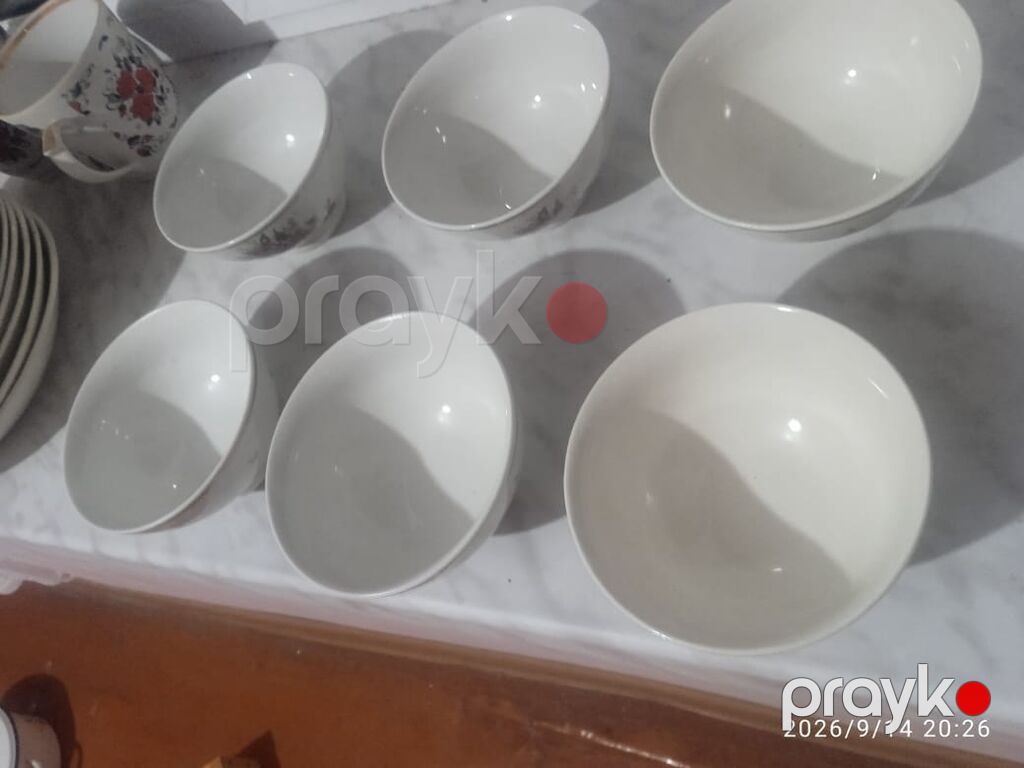 Porcelan desert/kasa dəsti – 6 ədəd - Material: nazik porselen — Süfrə qabı, Bakı (3)