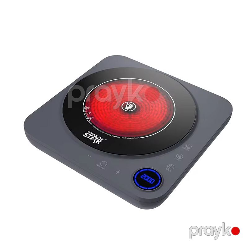 Wınnıng Star ST-9677 Elektrikli Qızdırıcı Portativ Qızdırıcı Yüksək İstiyədavamlı Rəqəmsal Displey Plitə 2000W — Plitələr, Bakı (6)