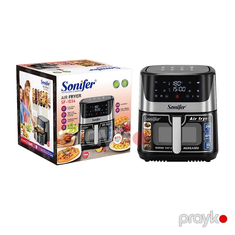 Sonifer SF-1044 Çoxfunksiyalı Elektrikli Qızardıcı Böyük Tutumlu Elektrikli Qızardıcı 8.2L Airfryer — Digər mətbəx texnikası, Bakı (2)
