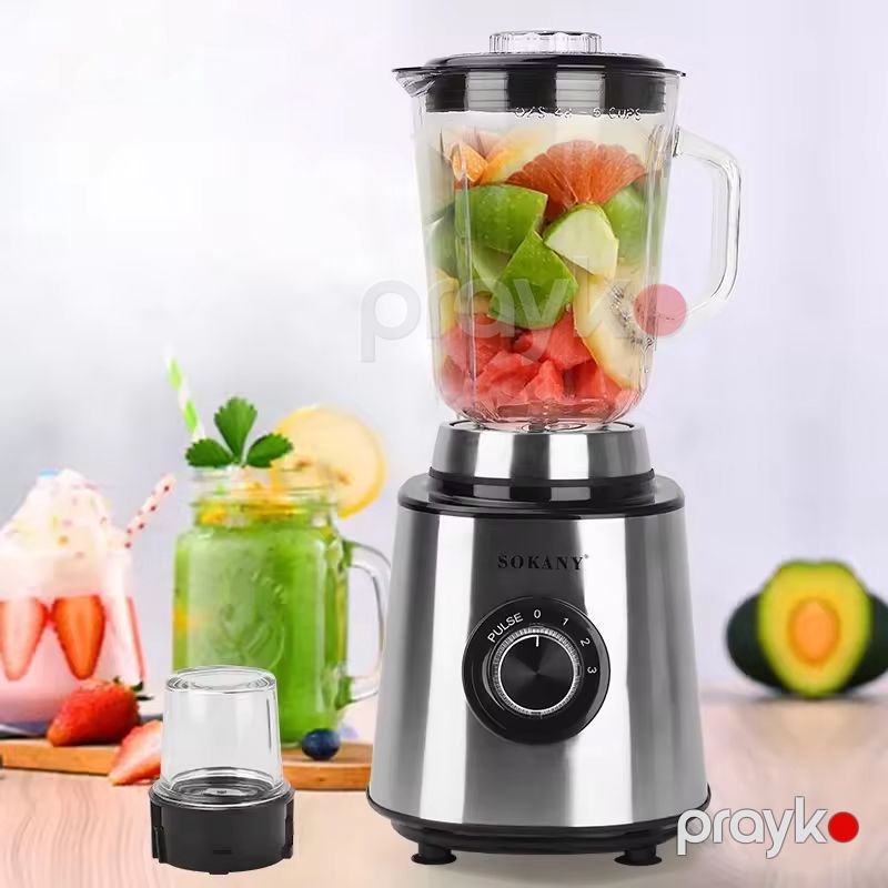 Sokany SK-150s 3 Sürətli Tənzimlənən Meyvə Blenderi Çoxməqsədli Elektrikli Kokteyl Blenderi Şüşə Üyüdücü Blender — Blenderlər, xırdalayanlar və mikserlər, Bakı (6)
