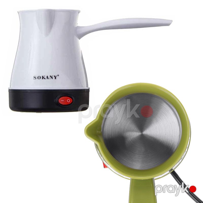 Paslanmayan Polad Qəhvə Çaydanı 600VT Sokany SK-205 600W Qəhvə Dəmləyici 500ml Deluxe Türk Qəhvə Hazırlayıcı — Digər mətbəx texnikası, Bakı (6)