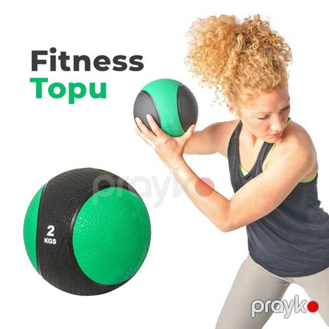 Fitness topu rezin tibb topu fitness ağırlıq topları bel qarın reabilitasiyası təlimi üçün 2 kq — Bakı