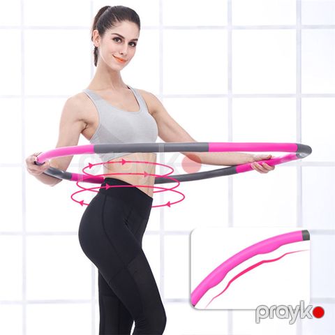 Yığıla bilən 1kq Çəki Hula Halqa Obruch Fitness Yastıqlı Qarın Məşqi üçün Obruch Hula Hoop — Bakı