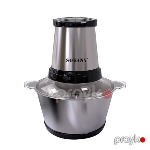 Sokany SK-7002A Elektrik doğrayıcı 700 Vt 4 Yüksək Keyfiyyətli Paslanmayan Polad bıçaqlı Doğrayıcı 2L — Bakı