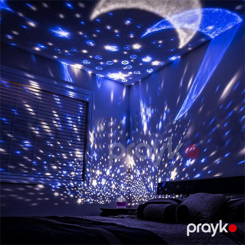 Galaxy Proyektor Ulduzlu Səma Fırlanan LED Gecə İşığı Planetarium Uşaq Yataq Otağı Üçün Ulduzlu Gecə İşığı Lampası — Mallar, Bakı (5)