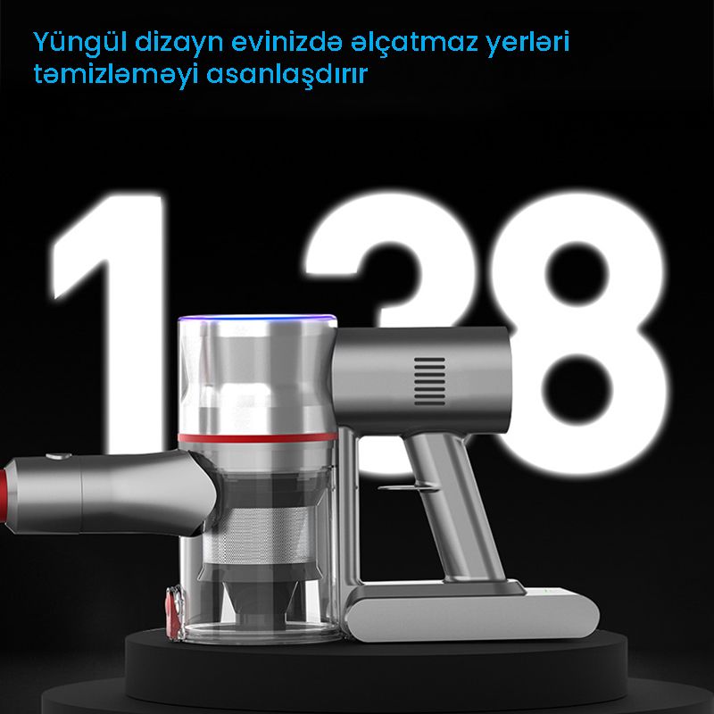 Bomıdı WV102 Əl Tozsoranı 12 kPa Yüksək Güçlü Vakumlu Simsiz El Süpürgesi Ağıllı Işık Efektinə Sahib Akülü Tozsoran — Tozsoran, Bakı (4)