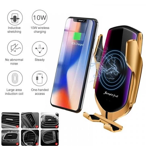 Avtomobil üçün simsiz qidalandırıcılı sensor telefon tutacağı Smart Sensor R2 — Mallar, Bakı (2)