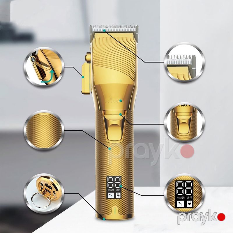 Shinon Professional Gold Trimmer 240dq İşləmə Müddətinə Sahib LCD Ekran Simsiz Saç Saqqal Kəsmə Maşını — Usturalar, trimmerler və epilyatorlar, Bakı (5)