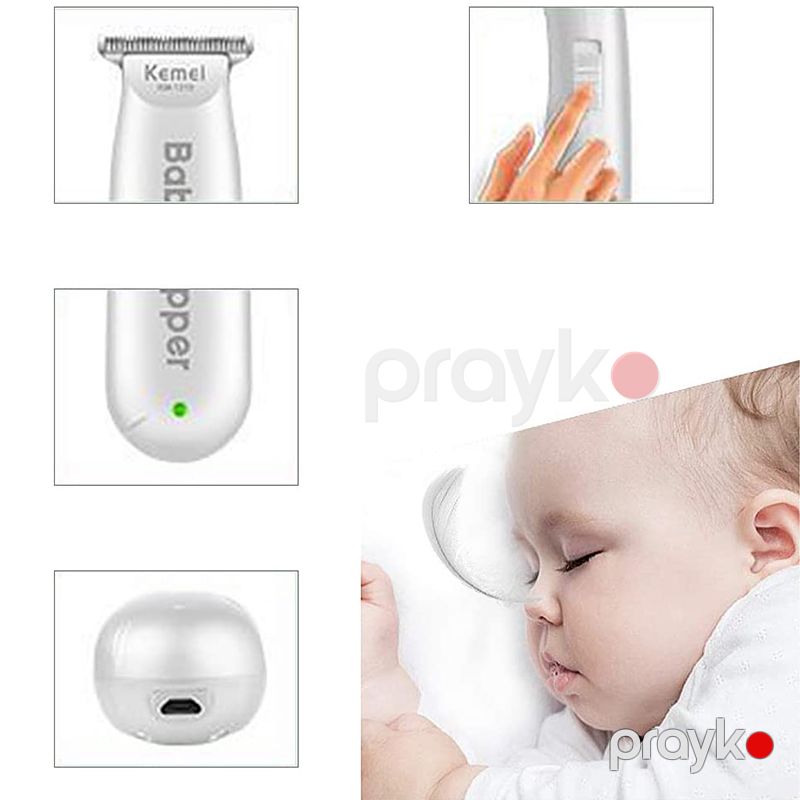 Uşaqlar Üçün Protativ Kemei Saç Kəsmə Maşını 3W Yenidən Doldurula Bilən 3 Ədəd Limit Daraqlı Professional Saç Maşınkası 100-240 — Mallar, Bakı (8)