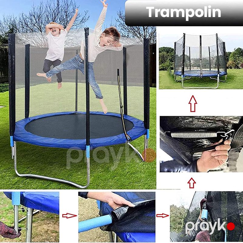 Batut BT02 Hündürlük 3.05 m Açıq Hava Üçün Batut Ağırlığa Davamlı Trampolin Dəyirmi Batut — Fitness və simulyatorlar, Bakı (4)