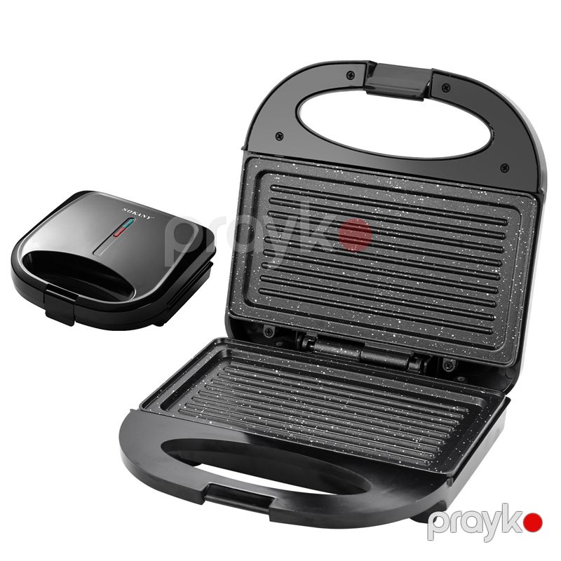 Sokany SK-08124 - Avtomatik Yapışmayan Örtük Press Qril 750W Toster Sendviç Qril Maker Toster — Toster və vaflyasıcı, Bakı (3)