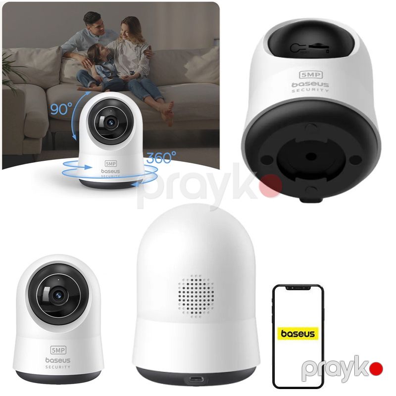 Baseus Security P1 Videomüşahidə Kamerası Pro Indoor Camera 3K 360° Pan Wi-Fi Kamera Gecəgörmə 256GB — Mallar, Bakı (4)