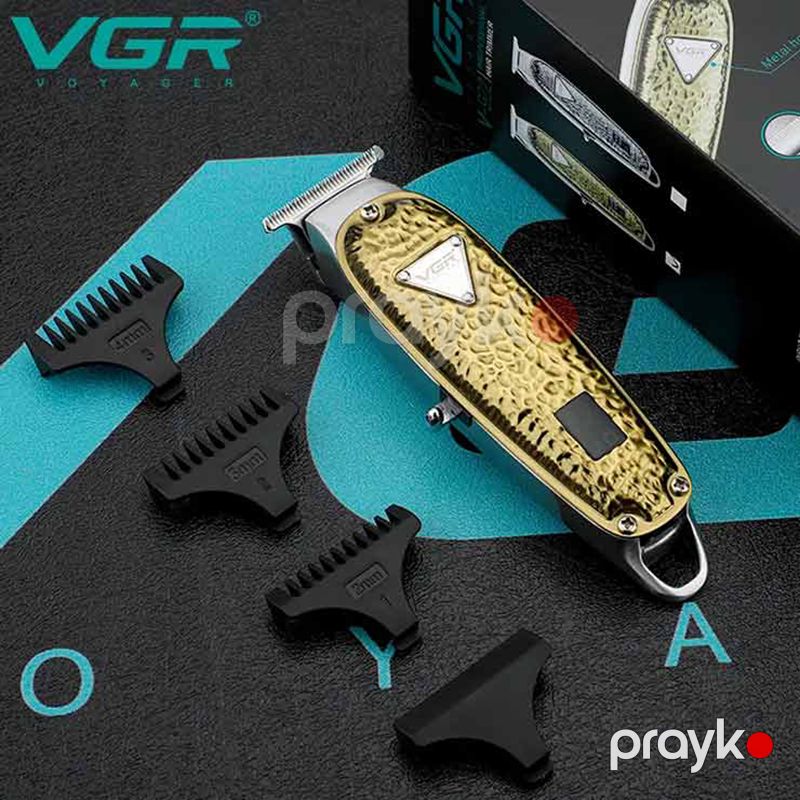 Kişilər Üçün VGR V-922 Professional Qızıl Simsiz Saç Düzəldici Elektrikli Təkrar Doldurula Bilən Metal Litium Saç Kəsmə Makası — Usturalar, trimmerler və epilyatorlar, Bakı (6)
