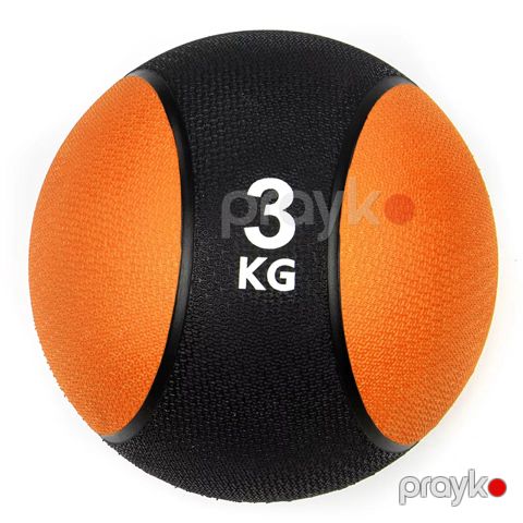 Fitness topu rezin tibb topu fitness ağırlıq topları bel qarın reabilitasiyası təlimi üçün 3 kq medicine ball — Bakı